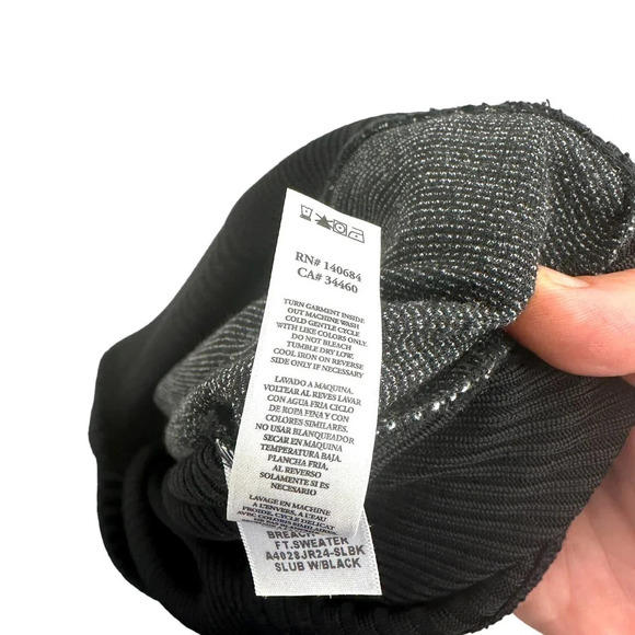 Koral Breach Open Front Pullover Sweater Slub Gray Black‎ Size Small - Picture 11 of 11